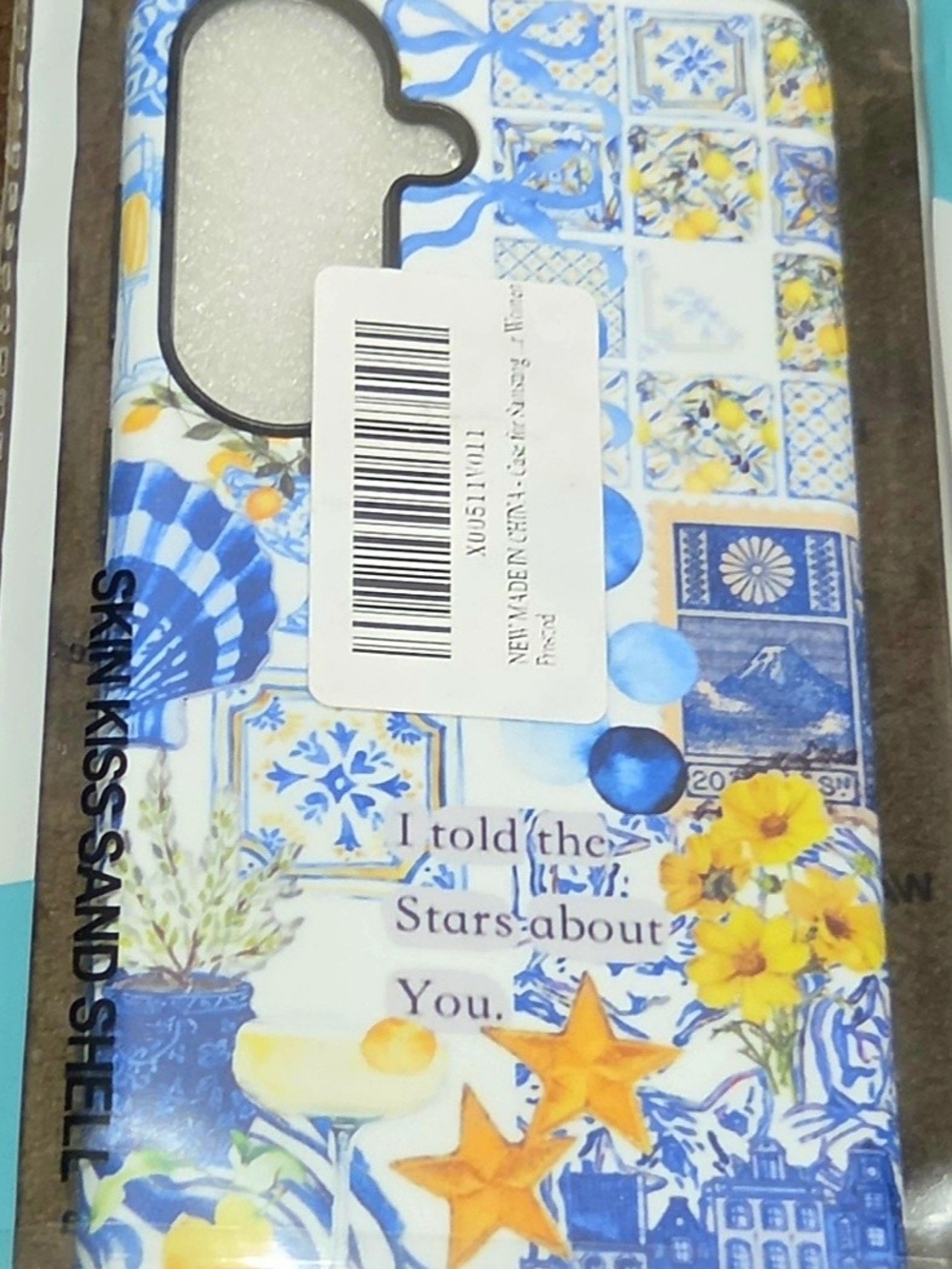 Samsung Galaxy S26 Blue & Yellow Floral Mosaic Phone Case